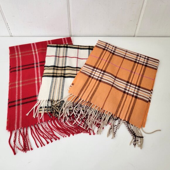 Accessories - Plaid Scarves, Lot of Three